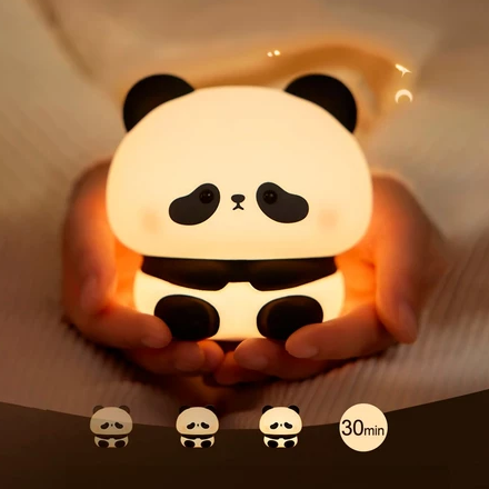 Luminária e Abajur de Panda fofo com Luz Quente e Confortável